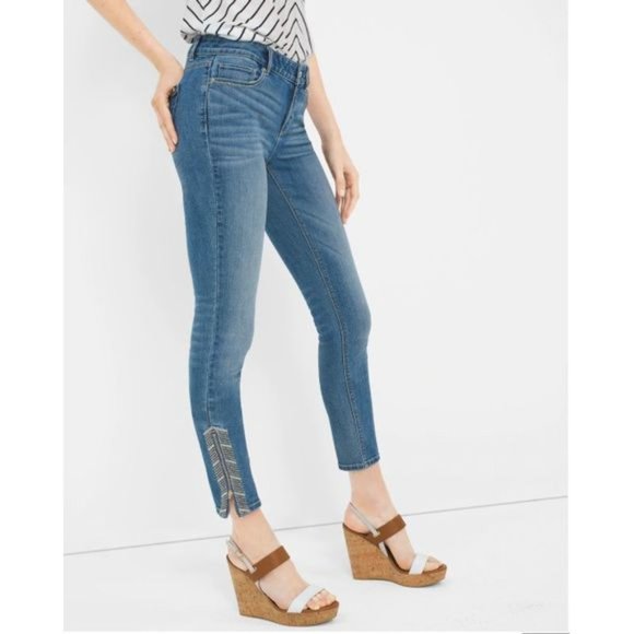 NWOT WHBM ANKLE-ZIPPER The Skimmer Jeans - Picture 2 of 6